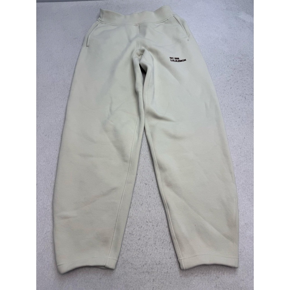 Lululemon Heavy Sweatpants Womens XS White Fleece Jogger Pants Lounge LW5GD5S